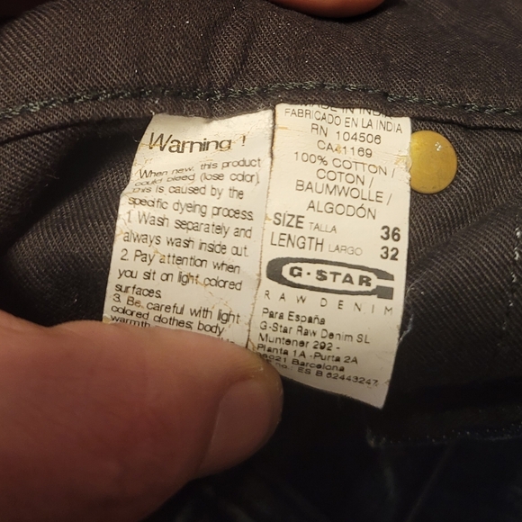 Gstar raw denim jeans 36x32 - Picture 4 of 4